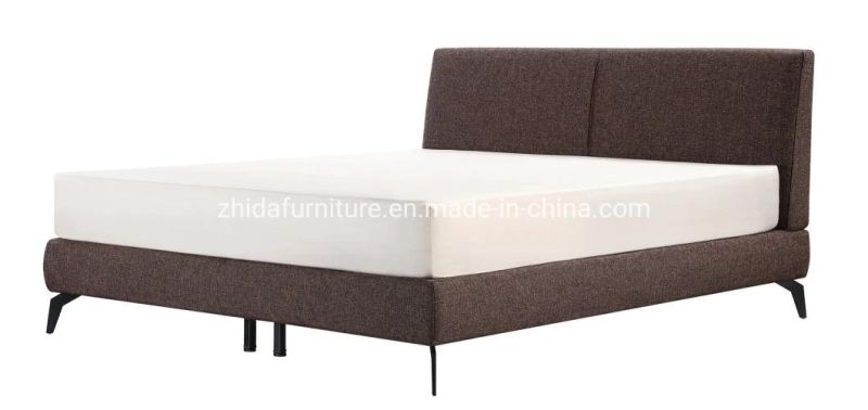 Modern Soft Upholstered Double Single Bed for Home and Hotel Furniture