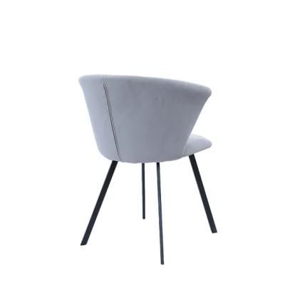 Home Restaurant Furniture Upholstered Sofa Chair Modern Velvet Dining Chair for Outdoor