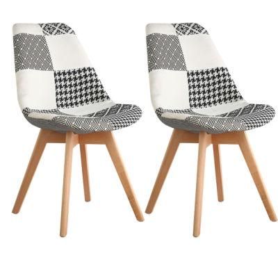 Sillas Comedor Vintage Diseno Tapizado Estilo Patchwork Silla De Comedor Nordica PATA De Madera Maciza