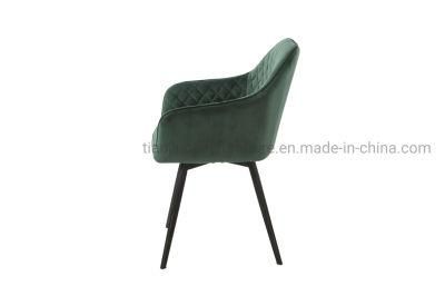 Dining Chairs Velvet Upholstered Seat Tub Chairs with Metal Legs Living Room Lounge Reception Restaurant Velvet Chair