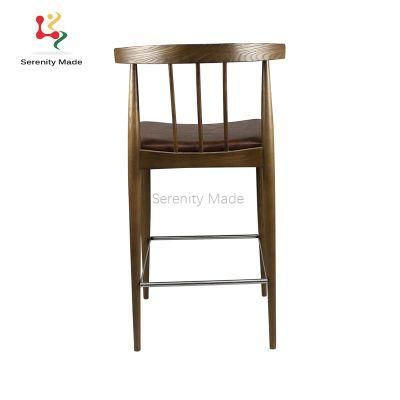 Modern Style Furniture Wood Chair Bar Stool Fabric Leather Chair