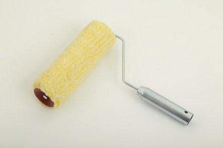 Yellow Color Acrycil Fabric Iron Handle Paint Roller (SG-041R)