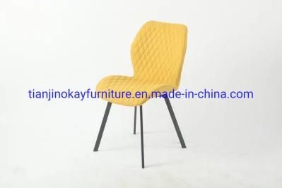 Okay Modern Nordic Dining Chair White Black Green Beige Velvet Metal Frame Gold Legs restaurant Chair with Chrome