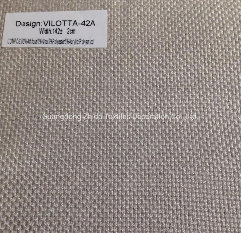 Home Textile Dfs Wool Rayon Upholstery Sofa Light Grey Fabric