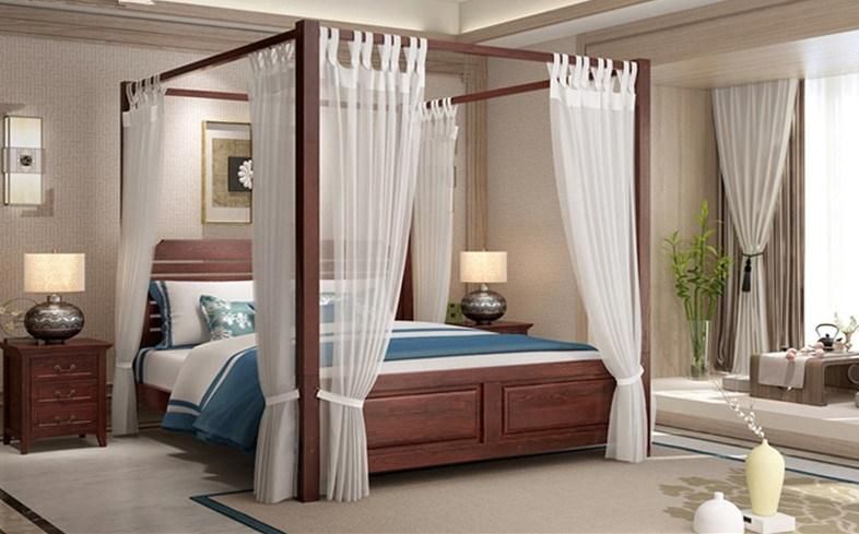 Antique Furniture Classic Home Hotel Bedroom Furniture Romantic Canopy Bed