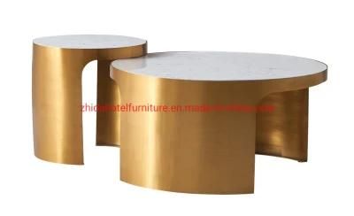 Metal Top Hotel Home Living Room Table Top Center Coffee Table