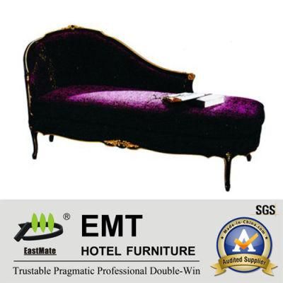 Solid Wood Chaise Bench Hotel Bedroom Lounge Sofa (EMT-LC17)