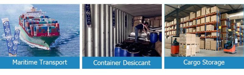 Shipping Transport Container Natural No Pollution White Calcium Chloride Desiccant
