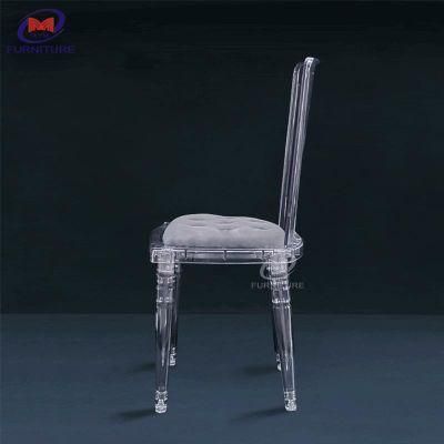 Buy Outdoor Event Wedding Tiffany Acrylic Chair Fabric Cushion Clear Chair Resin Plastic