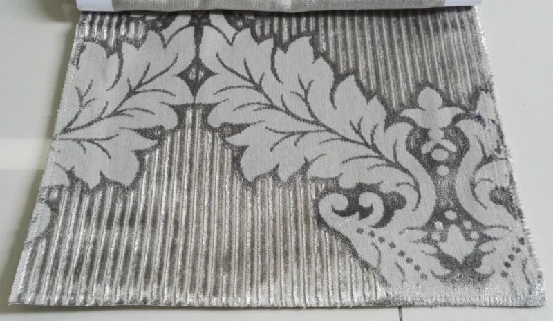 Hotel Textiles Grey Embossed Cut Velvet Terciopelo Upholstery Cushion Almohada Fabric