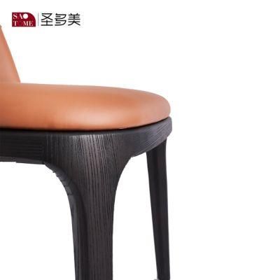 Modern Dining Room Furniture Upholstered Cloth Orange Dining Chair