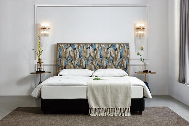 Zhida Furniture New Bed Room Furniture Design Luxury Wood Velvet King Size Bed