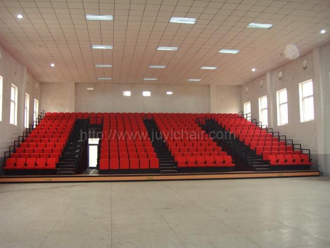 Jy-768 Retractable Seating System Telescopic Bleachers for Stadium Basketball Hall Retractable Grandstand Movable Tribune Plastic Stadium Seats Arena Chairs