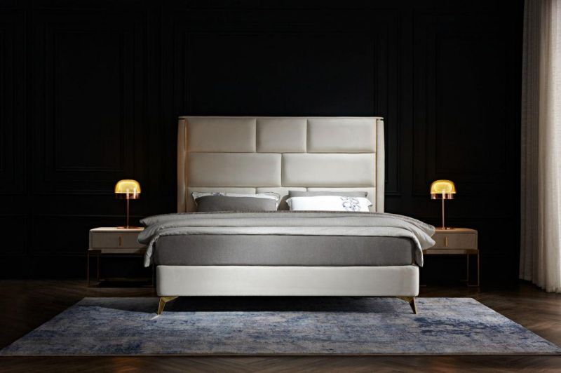 Bedroom Series Furniture Luxury Nordic Modern Minimalist Contemporary Home Hotel Villa Apartment Furniture Velvet Bed Design