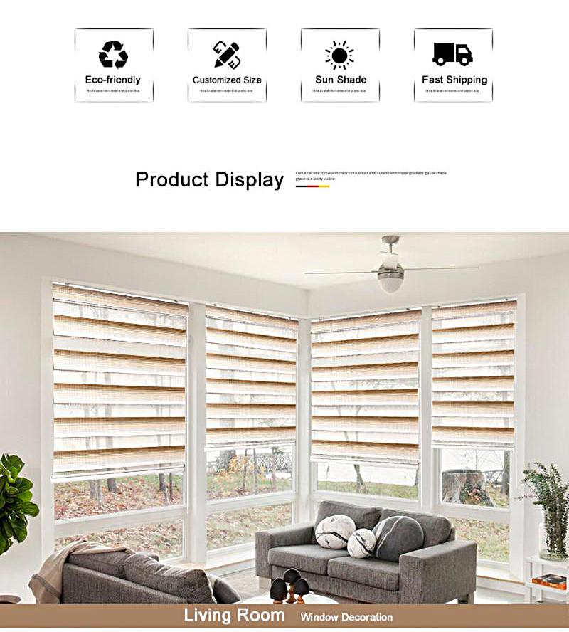 Fashion Blackout Window Layer Colorful Zebra Blinds