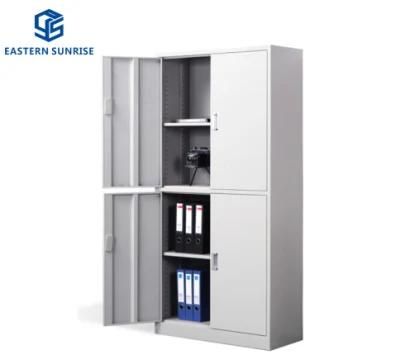 Large Filing Cupboard Metal Office Storage Cabinet with Four Steel Door