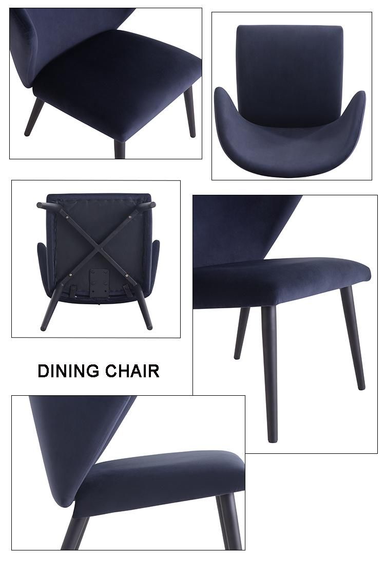 Hot Sell 2020 Good Selling UK Fr Chairs Black Velvet Modern Design Dining Chair