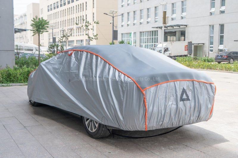 Waterproof Dustproof Silver Reflective Stripe Universal Car Covers Anti Hail Proof