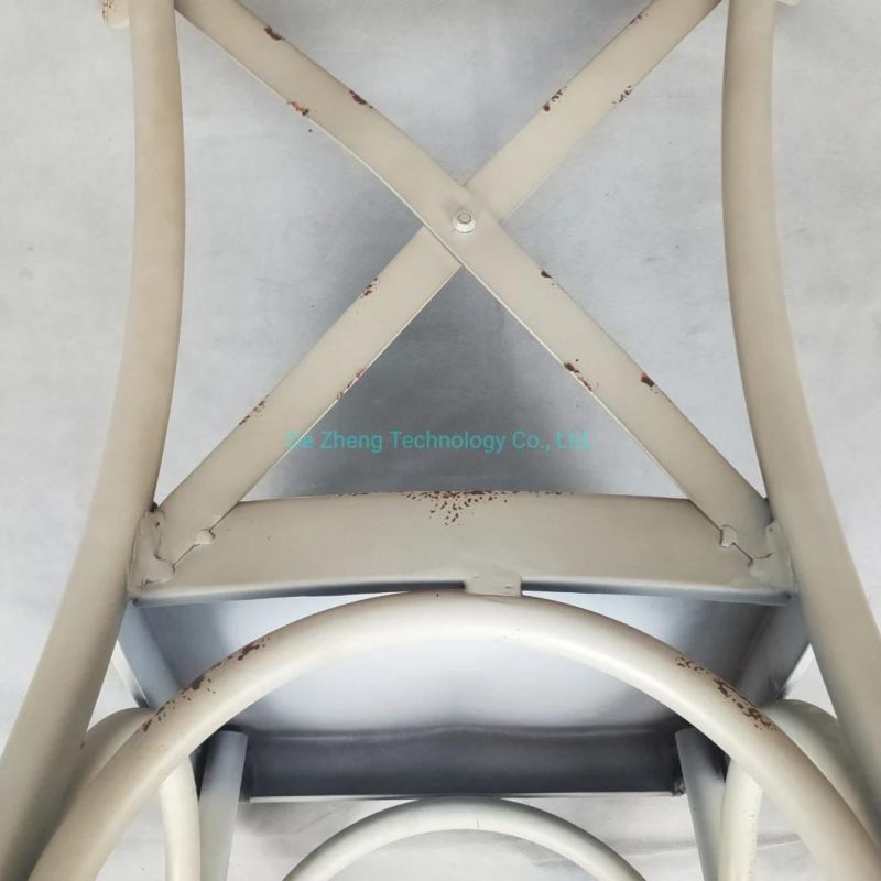 Latest Model Vintage Painting Backrest Aluminum Legs Patio Armrest Outdoor Dining Chair