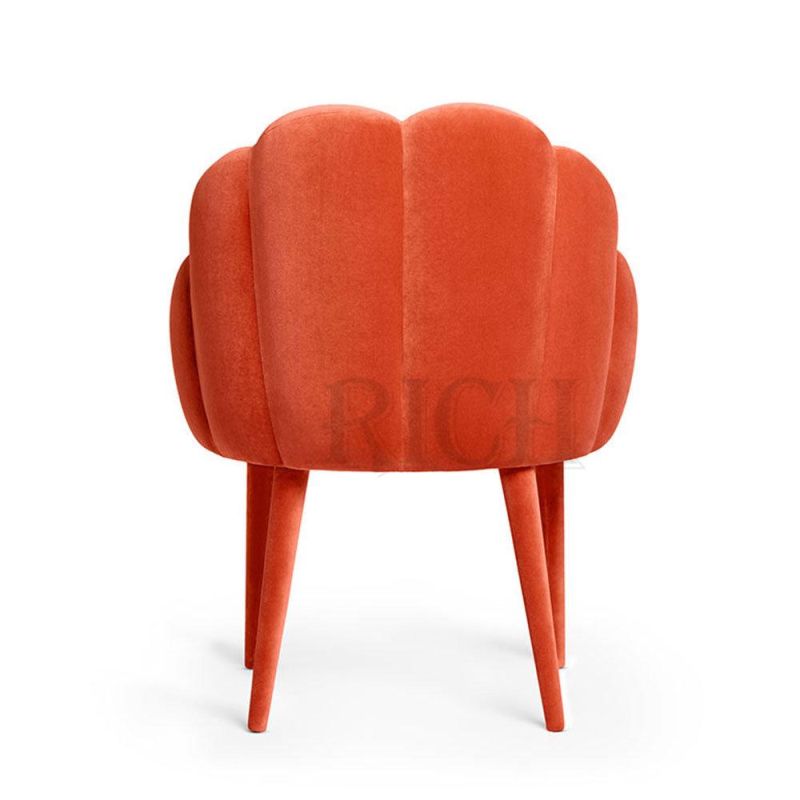 Nordic Velvet Dining Room Chairs Modern Restaurant Dinner Chair Daisy Look Velvet Fabric Dining Chair