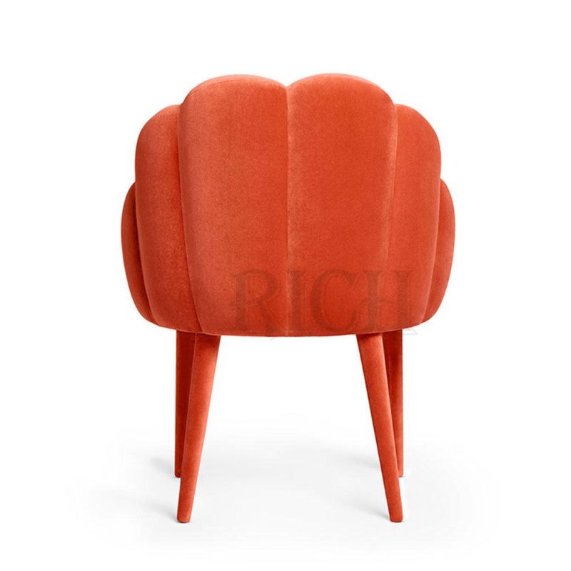 Nordic Velvet Dining Room Chairs Modern Restaurant Dinner Chair Daisy Look Velvet Fabric Dining Chair