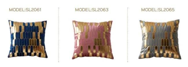 Home Bedding Shinny Golden Sofa Fabric Upholstered Pillow