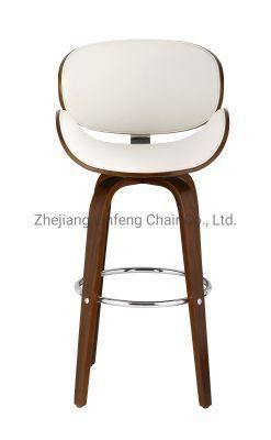 Counter Bar Chair Wood PU Seat Wooden Kitchen Bar High Chair