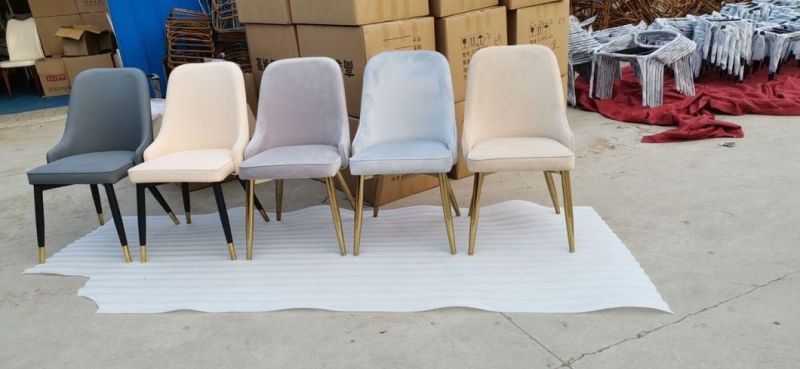 OEM Luxury Comfortable Soft Nordic Velvet Dining Chairs