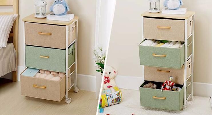 Removerable Several Drawers Storage Cabinet with Wheel Chest for Household