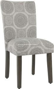 Wooden Fabric Durable Chair High Back Modern K/D Leg Dining Room Chair