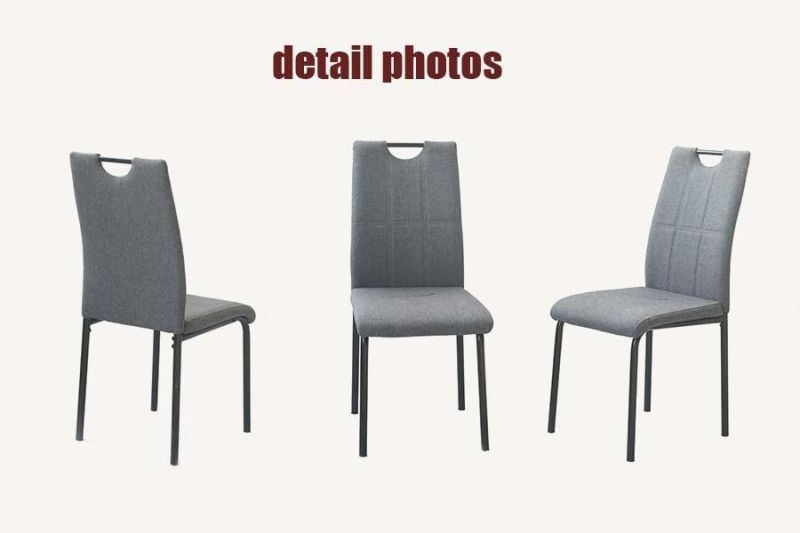 Wholesale Office Home Furniture Fabric Seat Dining Chair with Metal Legs