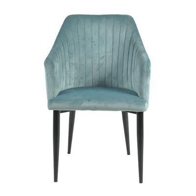 Stylish Durable Velvet Tufted Fabric Blue Multi-Colored Dining Chairs for Sale