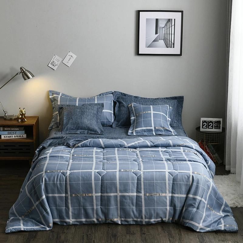 Home Textile Tidebuy Cheap 100% Cotton Printed Fabric Bed Comforter Set, Flat Sheet Bed Set