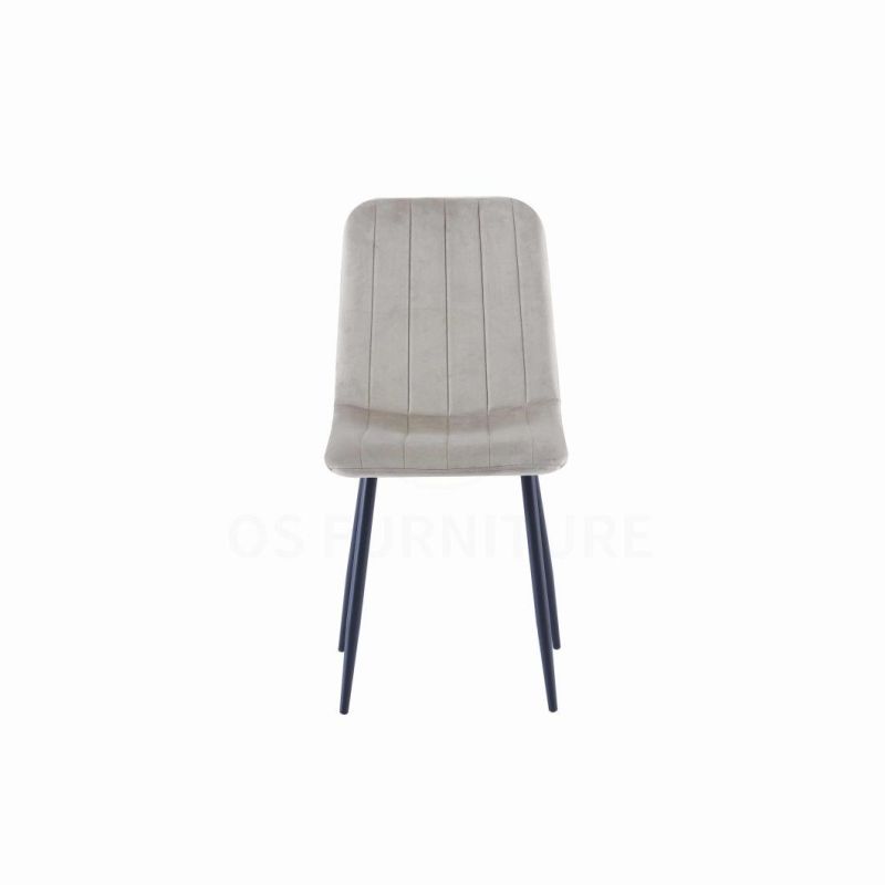 Factory Modern High Quality Custom Metal Leg Fabric Velvet Dining Room Chair Velvet Dining Room Chair