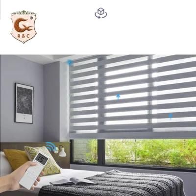 Electric Smart OEM Home Improvement Roller Shade Motorized Wide Kitchen Smart Design Zebra Blinds