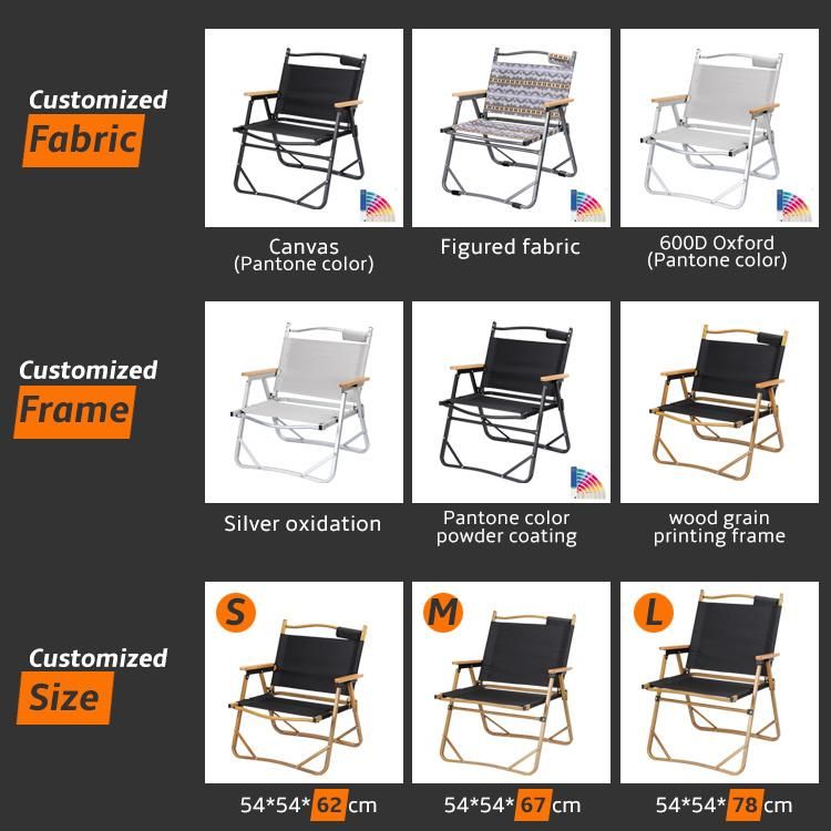 Outdoor Aluminum Camping Chair Beach Folding Chair Foldable for Hiking Fishing