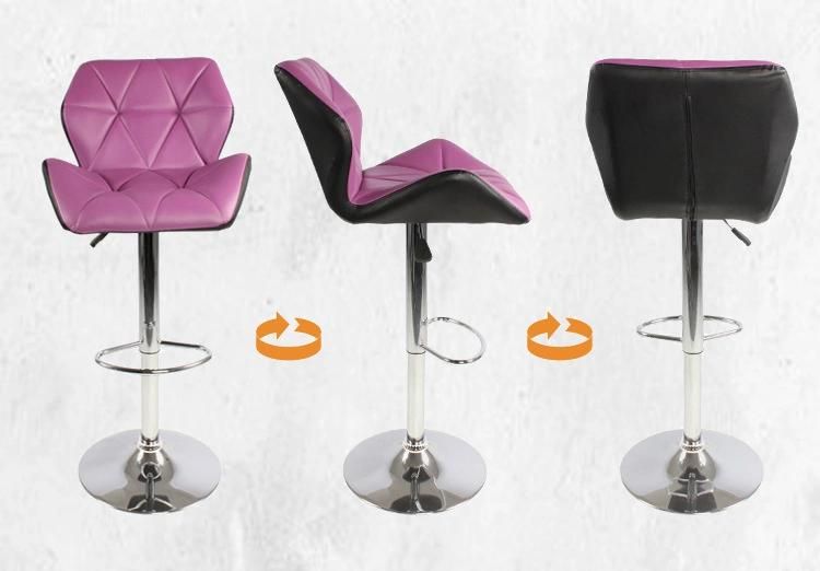 360 Degree Swivel Adjustable Bar Stool Modern Leather Pub Bar Chair