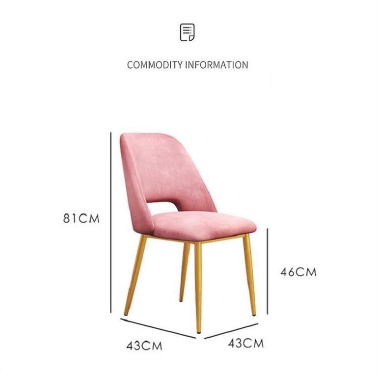 Nordic Style Furniture Comfortable PU Seat Moon Back Dining Chair