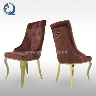Luxury Restaurant Stainless Steel Chairs Legs Modern Metal Dining Chairs