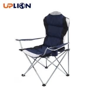 Uplion Outdoor Wholesale Custom Lightweight Folding Recliner with Pad Big Camping Chair