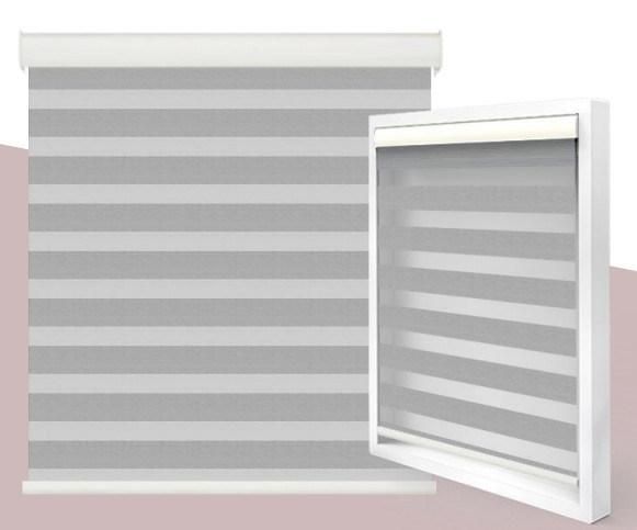 Zebra Blinds 100% Polyester Fabric Manual Semi-Blackout Roller Blinds for Canada