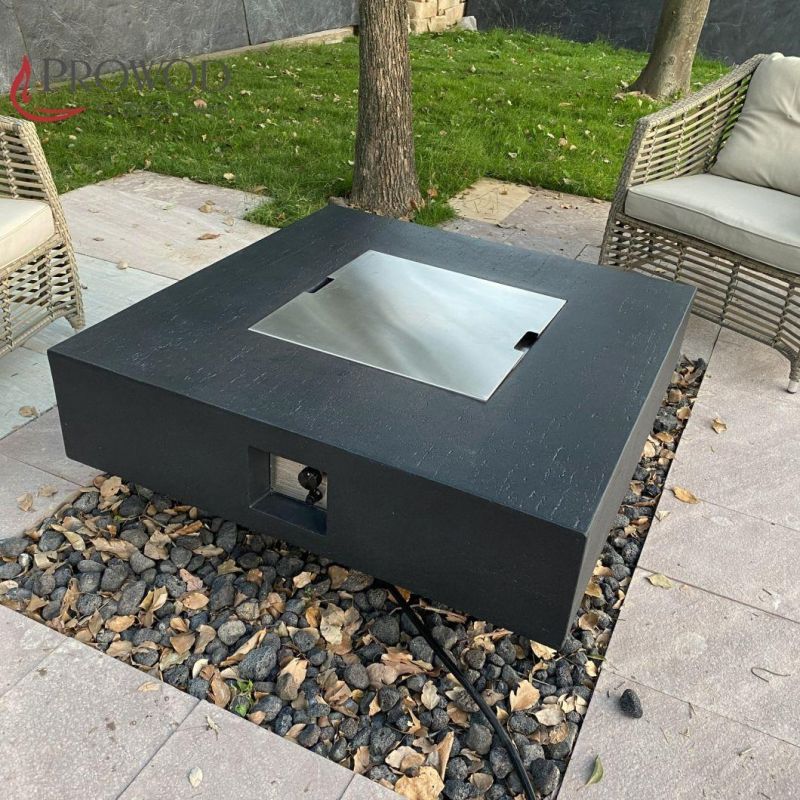 Hot Selling Outdoor Garden Cast Concrete Gas Fire Pit Table