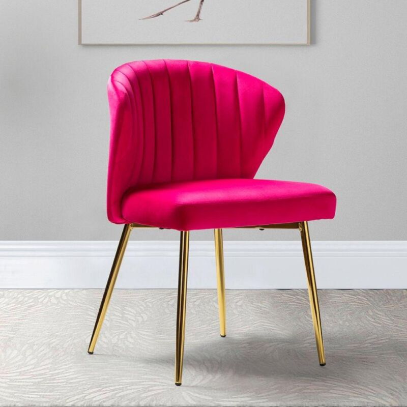 2020 New Design Home Furniture General Modern Metal Legs PU Dining Room Chair