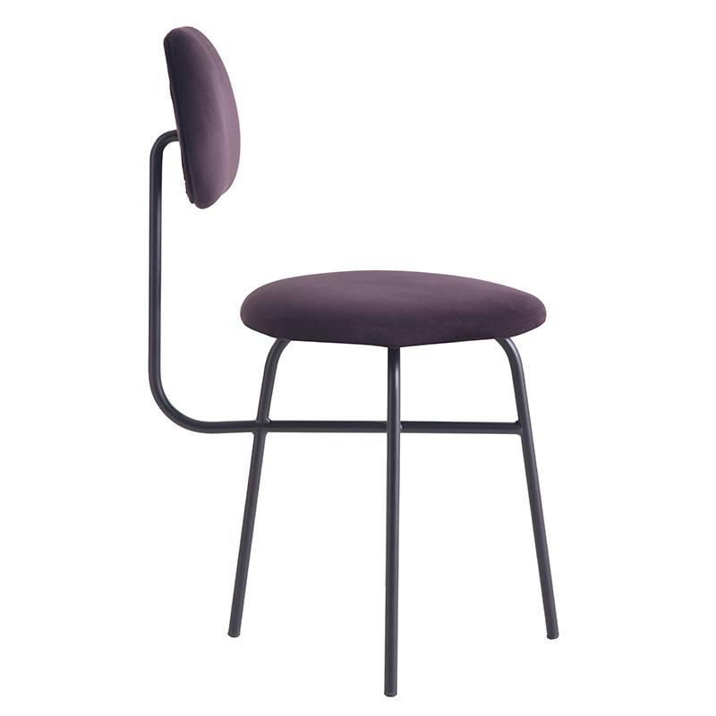 Hot Sale Metal Bar Stool Comfortable Footrest and Backrest Fabric Barstool Wholesale Modern Metal Legs Dining Chairs