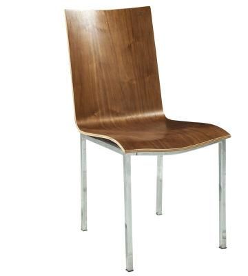 L Shape Veneer Plywood Restaurant Chair