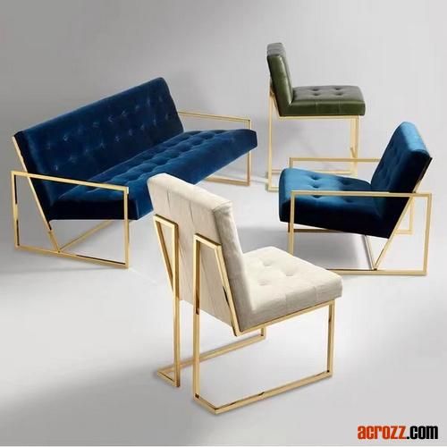 Modern Design Fabric PU Sofa Hotel Furniture 3 Seat Sofa Goldfinger Chiair