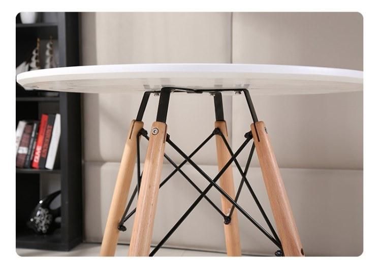 Modern Nordic Restaurant Home Furniture 4 Seater 80cm Diameter Round MDF Dining Table