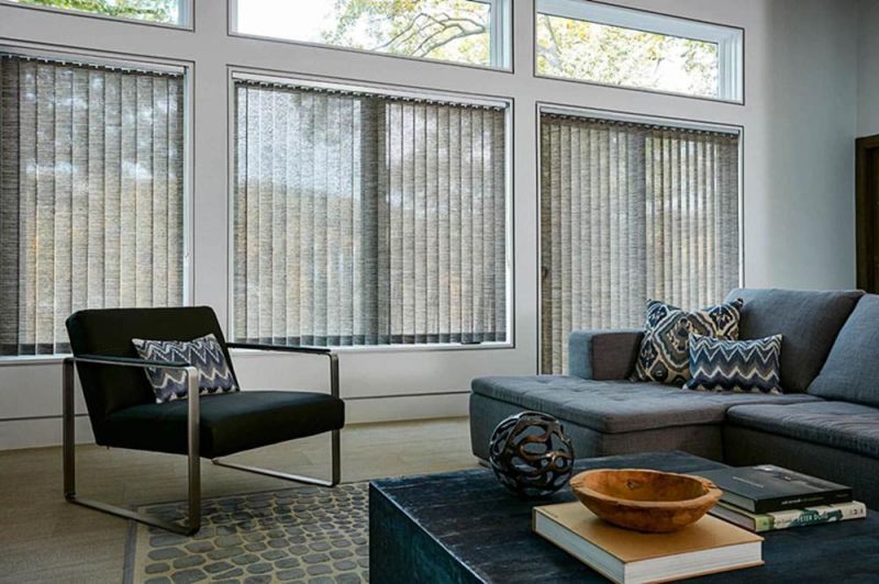 New Design Polyester Fabric Fancy Vertical Blinds and Shades Vertical Curtain Window Coverings