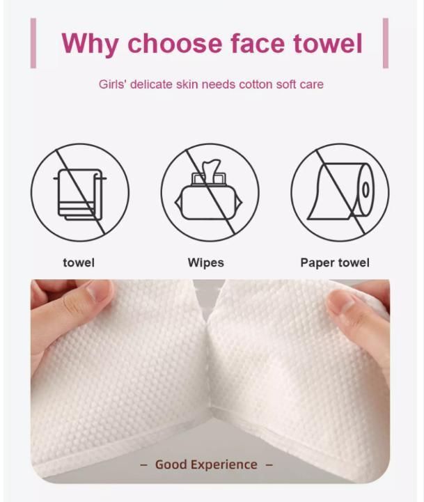 Disposable Face Towel Biodegradable Facial Tissue Unscented Baby Dry Wipes Make up Removing Wipes