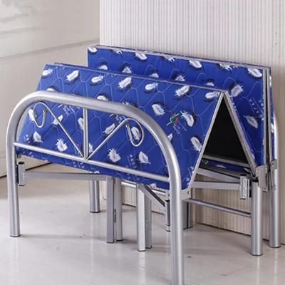 Modern Home Furniture Iron Steel Material King Szie Metal Folding Bed for Bedroom